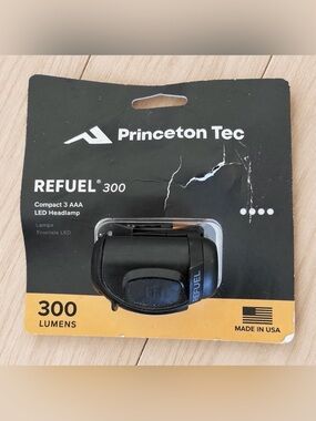 Princeton Tec Refuel 300 Compact LED Headlamp New with Batteries Dimmable